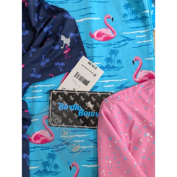 Lot Of 3 Birdie Bound Polo Shirt MENS Medium Muliti Performance Stretch Golf NWT - Picture 6 of 11